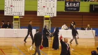 【H28第35回全日本女子学生剣道優勝大会】【3回戦】大体大×筑波大【先鋒・次鋒・中堅】