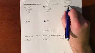 Simplifying Logs without a Calculator