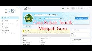 Cara Merubah Tendik Menjadi Guru Di EMIS 41