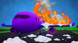 A plane in the storm! Helper cars cartoons full episodes & street vehicles for k