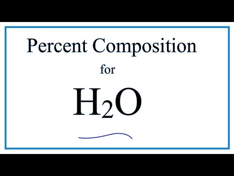 What is the percentage composition of hydrogen and oxygen in water?