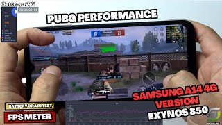 Samsung Galaxy A14 4G Version test game PUBG Mobile | Exynos 850
