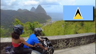 Saint Lucia Drive, Walk and Flight Around Volcanic Pitons