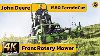 4K John Deere 1580 \u0026 Trimax FX155 Grass Mowing System