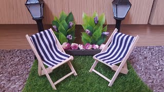 How to make fairy garden deck chairs