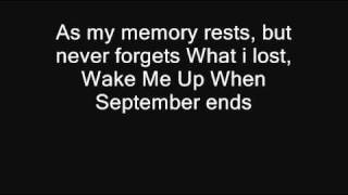 Wake Me Up When September Ends- Green Day [Lyrics] [HQ]