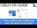 How to Share and Collaborate with The New Google Sites