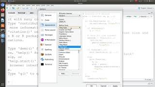 Global options setting in R Studio