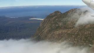 Melaleuca to Hobart over Precipitous Bluff on a clear day