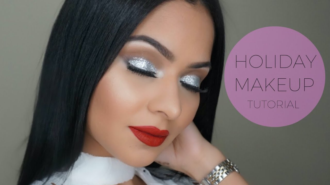 Sparkly Holiday Makeup Tutorial - YouTube