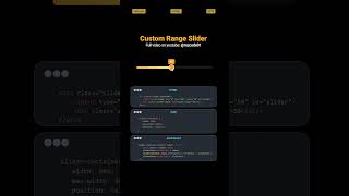 Custom Range Slider: Build Like a Pro with Pure HTML, CSS & JS! 🎛️| MZCode01 #css #coding #shorts