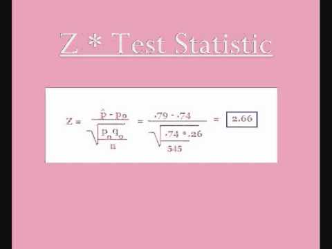 Hypothesis Testing One Sample Proportion Example Youtube