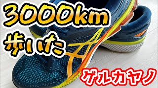 【神靴】3000㎞歩いたランニングシューズの状態チェック＆履きこみ感想レビュー【ゲルカヤノ】