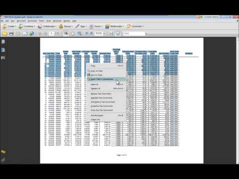 Convert a PDF File to/from an Excel File with Adobe Acrobat Convert a PDF File to/from an Excel File with Adobe Acrobat