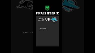 NRL TIPS FINALS WEEK 3 #shorts #nrl #tips #prediction #preview #football #footy