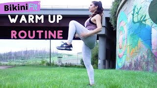 Warm Up Routine BIKINIFIT 8 Minutes Fort McMurray Bridge Art / Warm Up 8 minutes