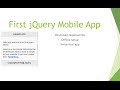jQuery Mobile  1 : Setup Offline and Make First App