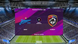 PES 2020 | Zenit vs Tambov - Russia Premier League | 22/08/2020 | 1080p 60FPS