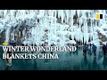 China’s winter wonderland of frozen waterfalls and snow-capped mountains