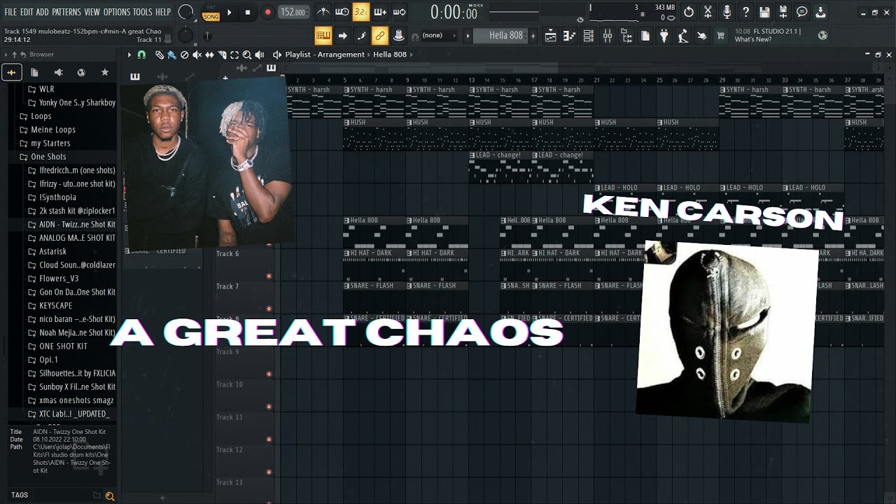 Making A Beat For Ken Carsons "A Great Chaos" !!! - YouTube