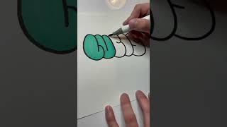 COLORING BUBBLE LETTERS 🎨 #shorts