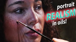 How to PAINT a PORTRAIT - Painting realistic SKIN TONES in Oils + GLAZING