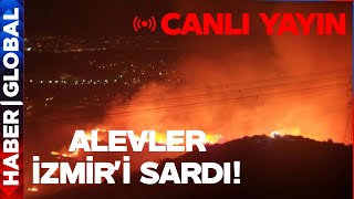 CANLI | Alevler İzmir'i Sardı! Karşıyaka'da Çıkan Yangın Rüzgarın Etkisiyle Büyüyor!