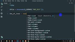 How to count the number of lines of code in PHP