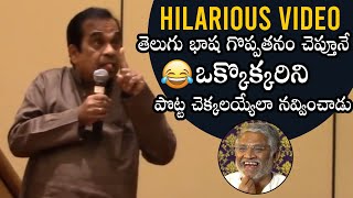 Brahmanandam HILARIOUS Punch Dialogues | Greatness Of Telugu Language |  Daily Culture