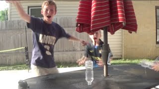 Water Bottle Flip Trick Shot: 3 Cap Flips in a Row! | That's Amazing