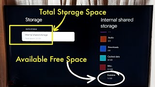 SONY Smart Google TV : How to Check Storage Space | Free Storage Space | Internal Storage Capacity
