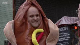 Eastenders, 25th October 2019 - Ian gives Stuart a job as a Hot Dog!