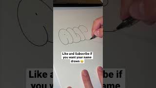 HOW TO DRAW BUBBLE LETTERS 🖼 #shorts #art