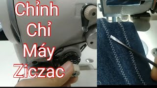 Chỉnh chỉ máy ziczac , chỉnh mí