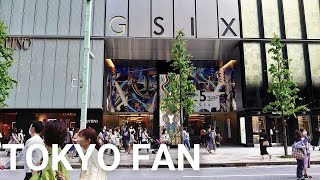 Ginza Six |【4K】Walking in Tokyo Japan (Apr. 2022) | Shopping mall with roof garden in Ginza