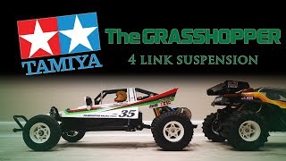 Tamiya grasshopper with 4-link suspension in the forest