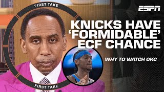Stephen A. justifies Knicks to ECF + OKC Thunder are to be RECKONED WITH! | Firs