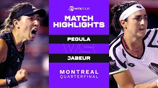 Jessica Pegula vs. Ons Jabeur | 2021 Montreal Quarterfinal | WTA Match Highlights