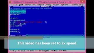 C Program to reverse user supplied number