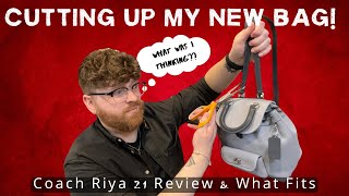 Cutting up my brand-new Coach Riya 21 | Customizing Backpack Straps | Review & What Fits