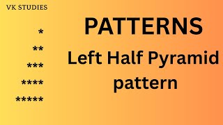 Left half pyramid in java | pattern - 4