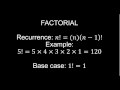 Introduction to recursion. How to code the factorial function recursively in the Python.