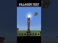 minecraft villager helth testing minecraft gaming viralshort