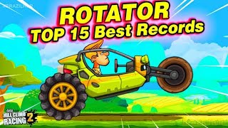 Hill climb racing 2 - Top 15 Rotator World Records | Walkthrough Gameplay |