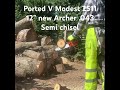 ported v modest 2511 with new archer semi chisel 3 8lp .043 cutting maple chainsaw archer