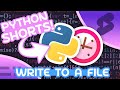 How to Write To A FIle In Python