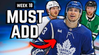 Week 18 Fantasy Hockey Waiver Wire Guide!