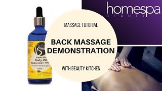 Back Massage Tutorial using Beauty Kitchen Inspire Me Body Oil [Unintentional ASMR] #gifted
