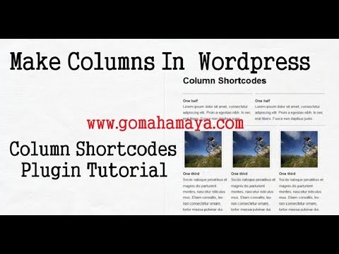 Make Columns In Wordpress | Column Shortcodes Plugin Tutorial - YouTube