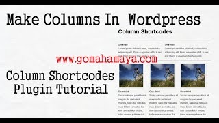 Make Columns In Wordpress | Column Shortcodes Plugin Tutorial
